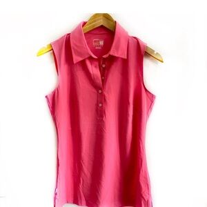 Pink Sleeveless sportlifestyl Golf Shirt XS